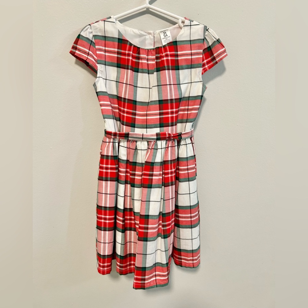 Carter's Red , Green , and White Plaid Girl’s Dress 5T